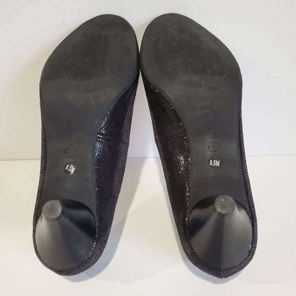 Giani Bernini Women's Soria Open-Toe Pumps Black Snake Print Size 8.5 M - Picture 8 of 8